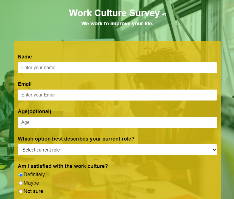 Work Culture Survey